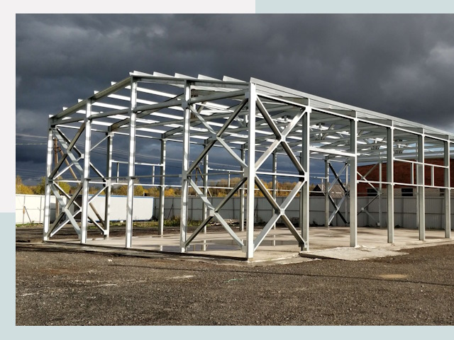 Двускатные ангары в Гагарин от 624 руб. за квадрат