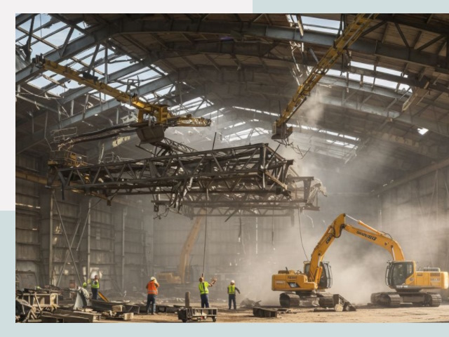 Демонтаж ангаров в Гагарине от 624 руб. за м²