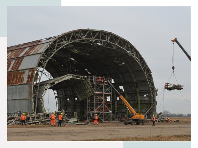 Демонтаж ангаров в Гагарине