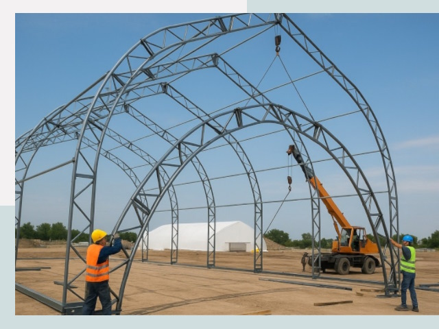 Монтаж ангаров в Гагарине от 624 руб. - Надежно и быстро